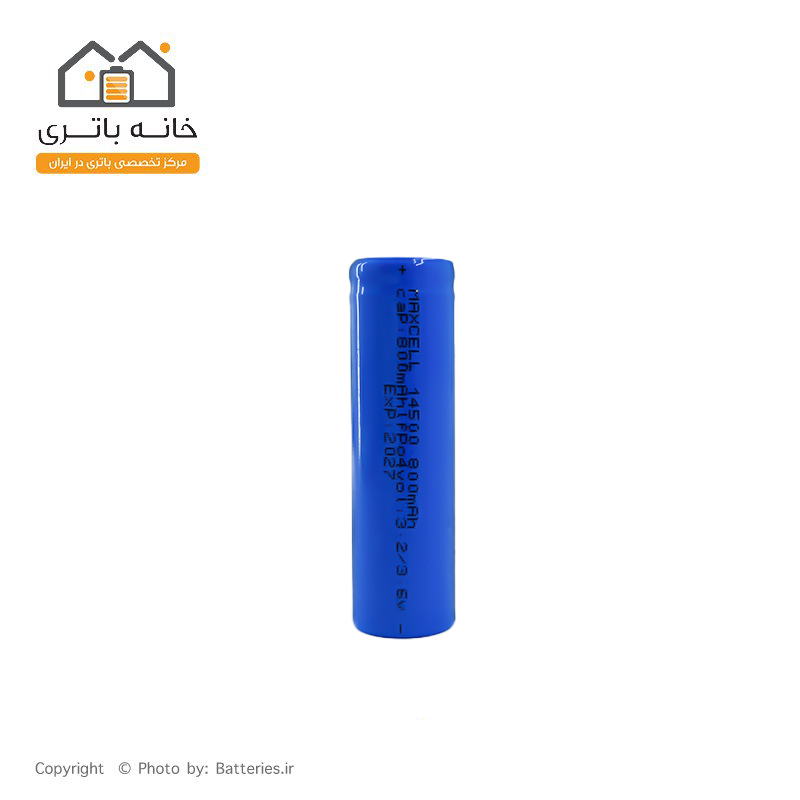 باتری شارژی لیتیوم 14500 مکسل 800 میلی آمپر