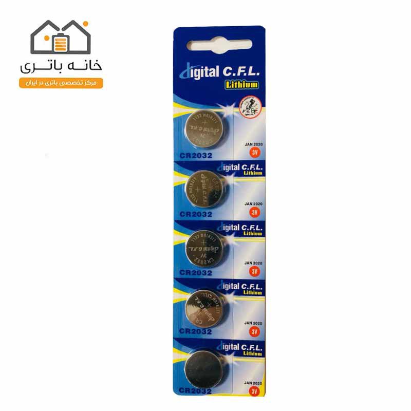 نمایندگی باطری سکه ای CR2032 دیجیتال سی اف ال (digital CFL)