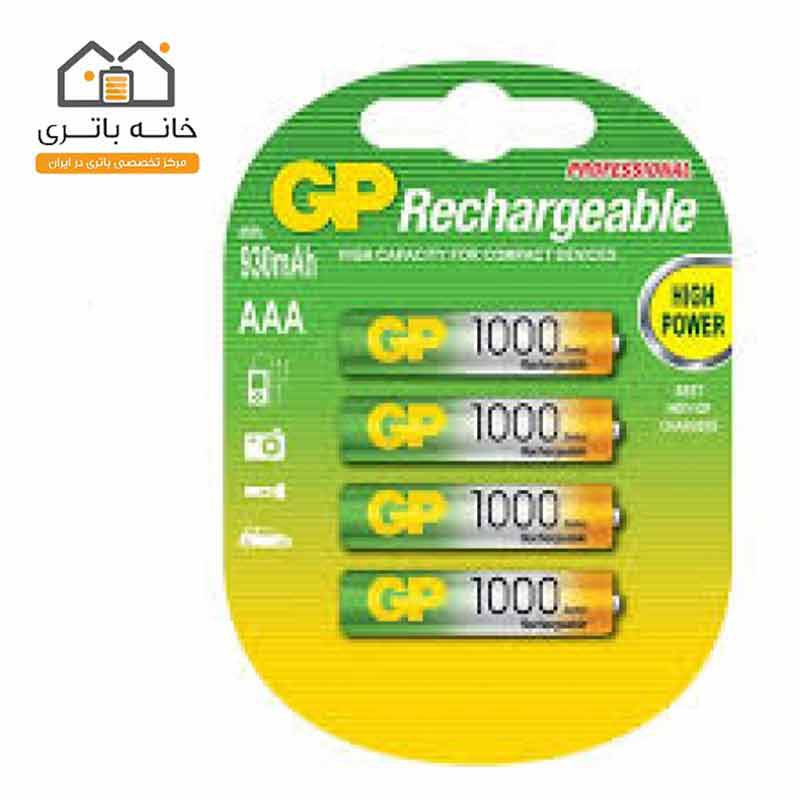 باتری نیم قلم شارژی 1000 میلی آمپر جی پی GP