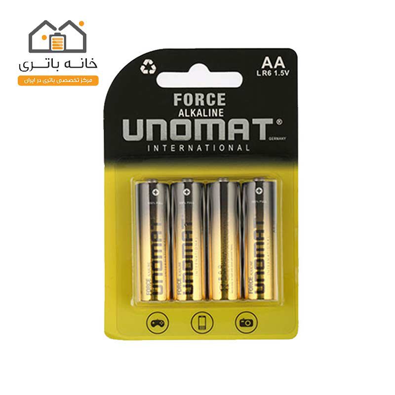 باتری قلمی یونومات مدل Force بسته 4 عددی
