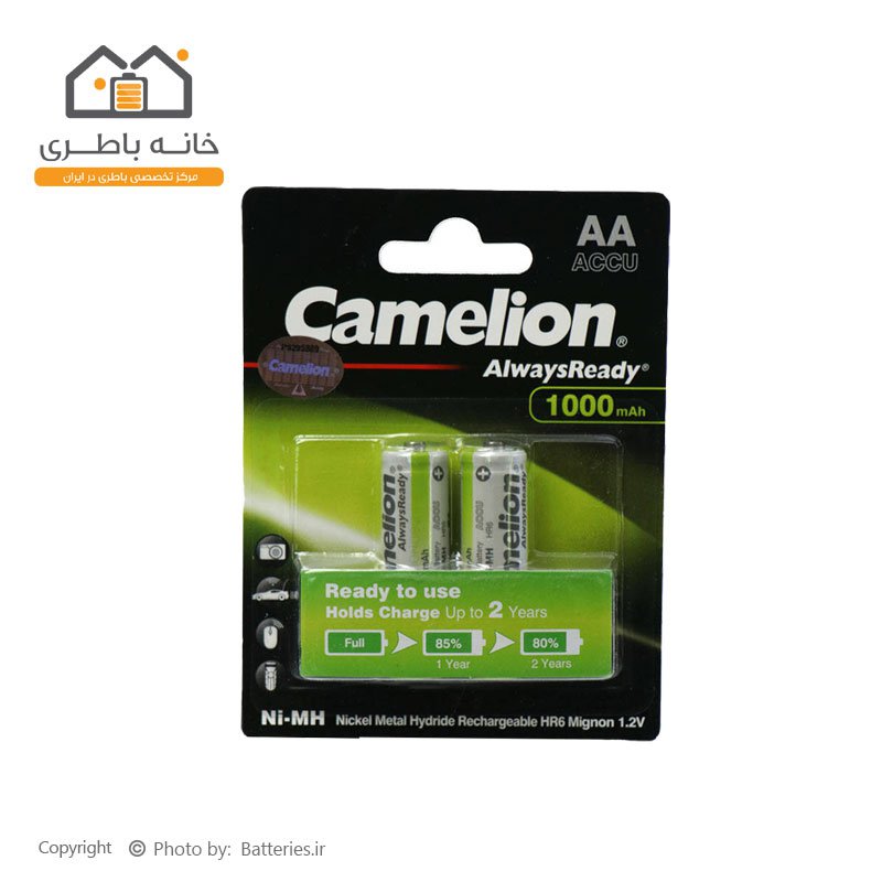 باتری قلم شارژی 1000 میلی آمپر کملیون Camelion (AlwaysReady™ Rechargeable Battery AA )
