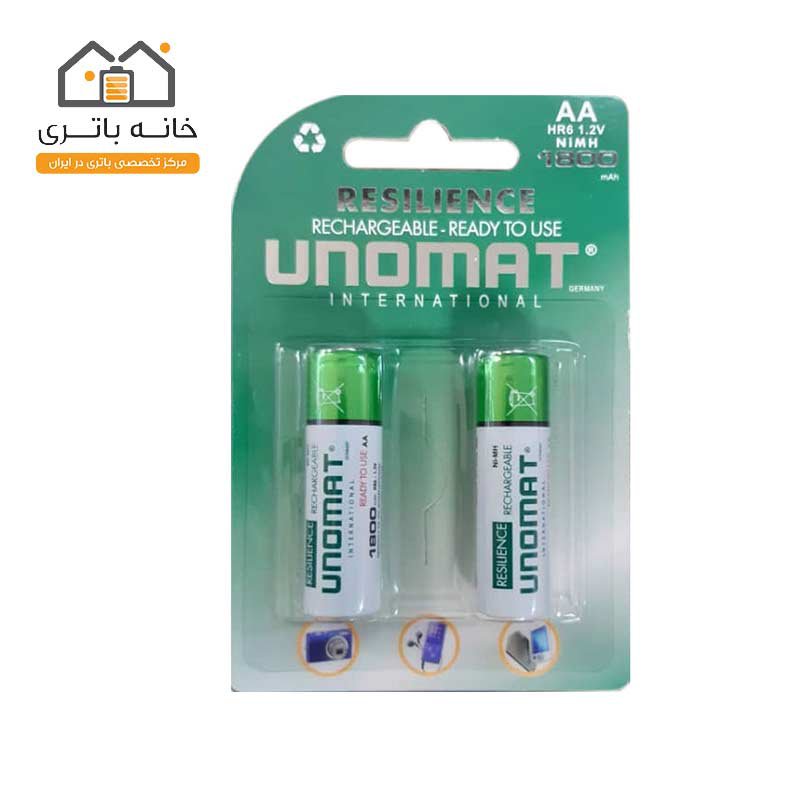 باتری قلمی قابل شارژ یونومات مدل 1800میلی آمپر