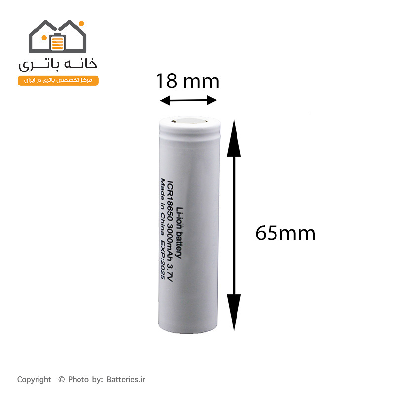 باتری لیتیوم آیون 2600mAh ICR18650  2cسانی بت