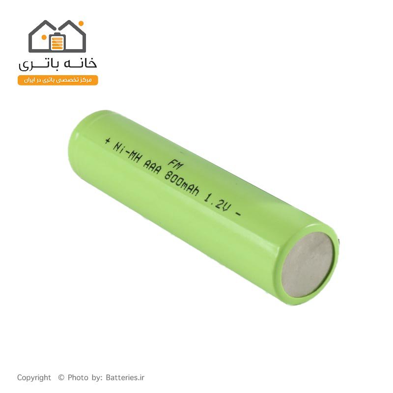 باتری نیم قلمی سرتخت 800 میلی آمپر FM