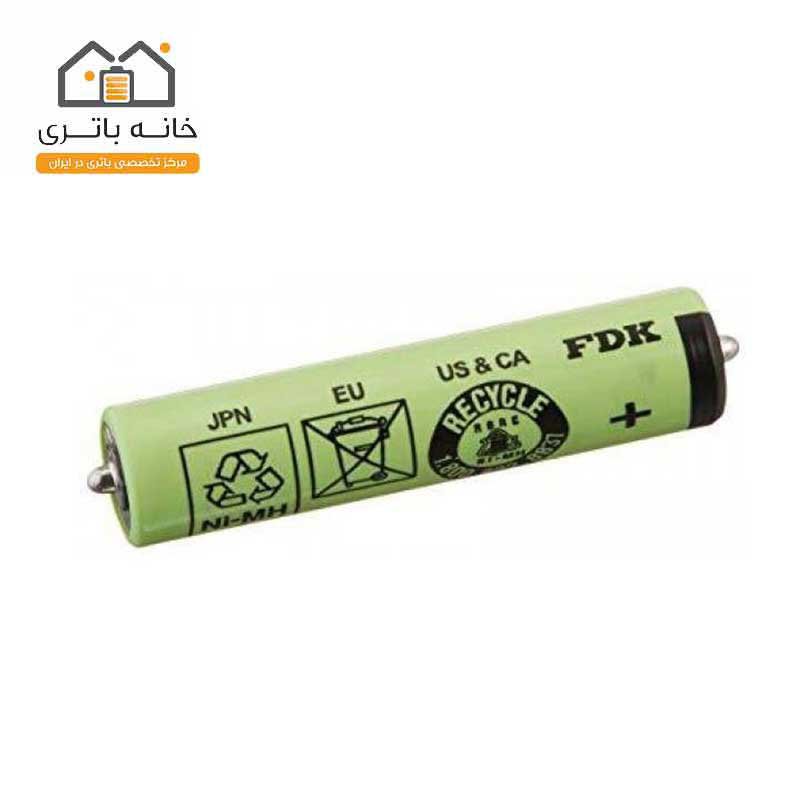 باتری ریش تراش نیم قلمی FDK شارژی 1.2 ولت 800 میلی آمپر نیکل متال