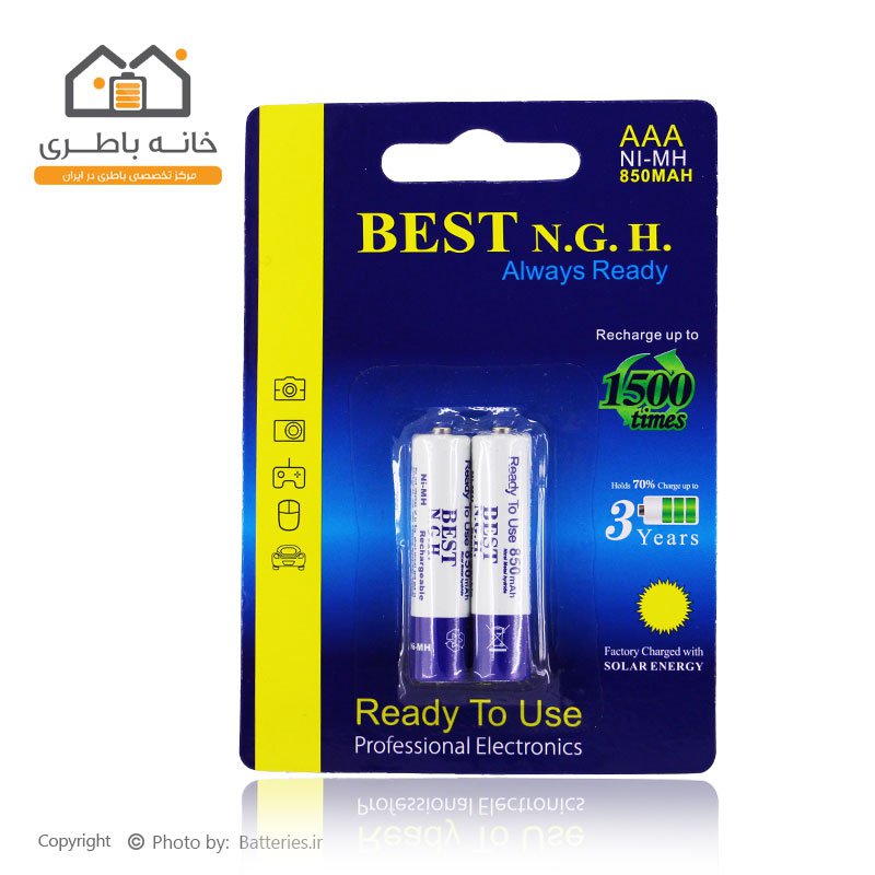 باتری نیم قلمی شارژی 850 میلی آمپر بست Best