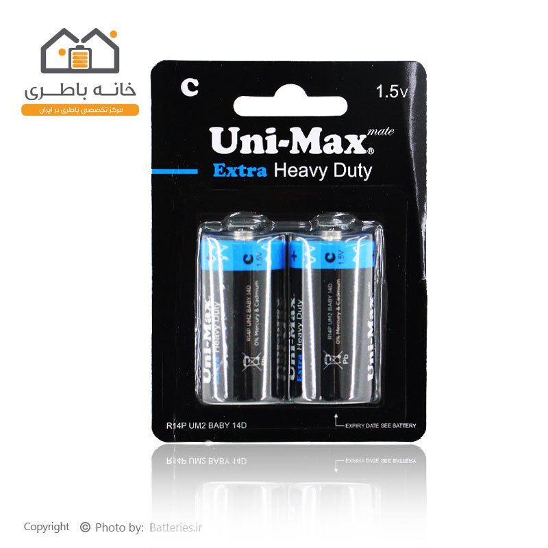 باتری معمولی سایز C متوسط یونی مکس Unimax