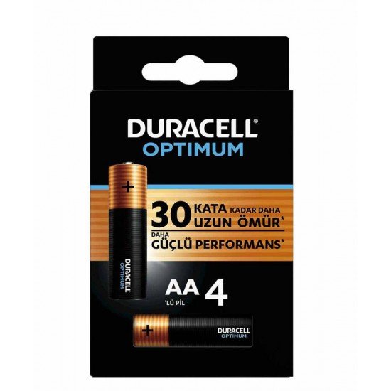 باتری قلمی آلکالاین دوراسل اپتیموم 4 عددی 