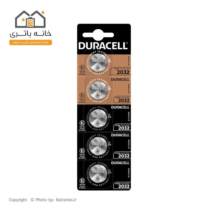 باتری سکه ای دوراسل 2032 5 عددی duracell