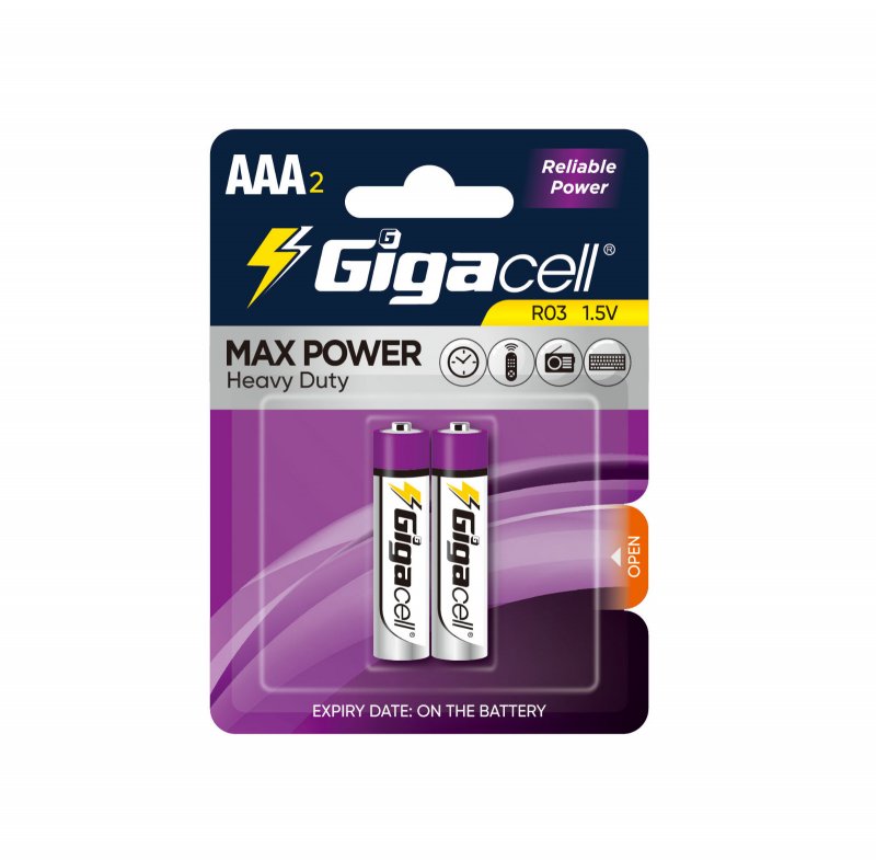 باتری نیم قلمی معمولی 2 عددی کارتی گیگاسل Gigacell