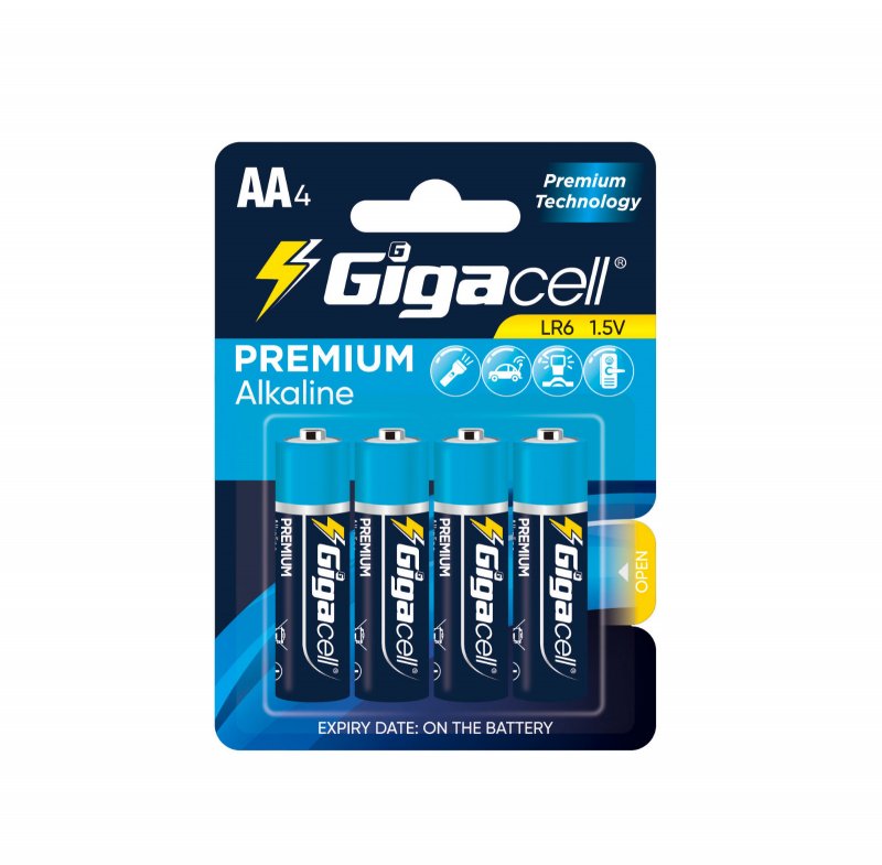 باتری قلمی پریمیم آلکالاین 4عددی گیگاسل Gigacell