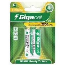 باتری قلمی شارژی 2300میلی آمپر گیگاسل Gigacell