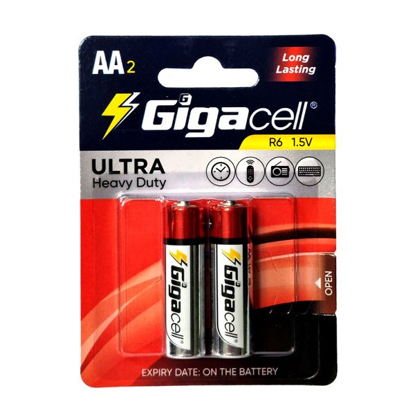 باتری قلمی معمولی 2 عددی اولترا کارتی گیگاسل Gigacell
