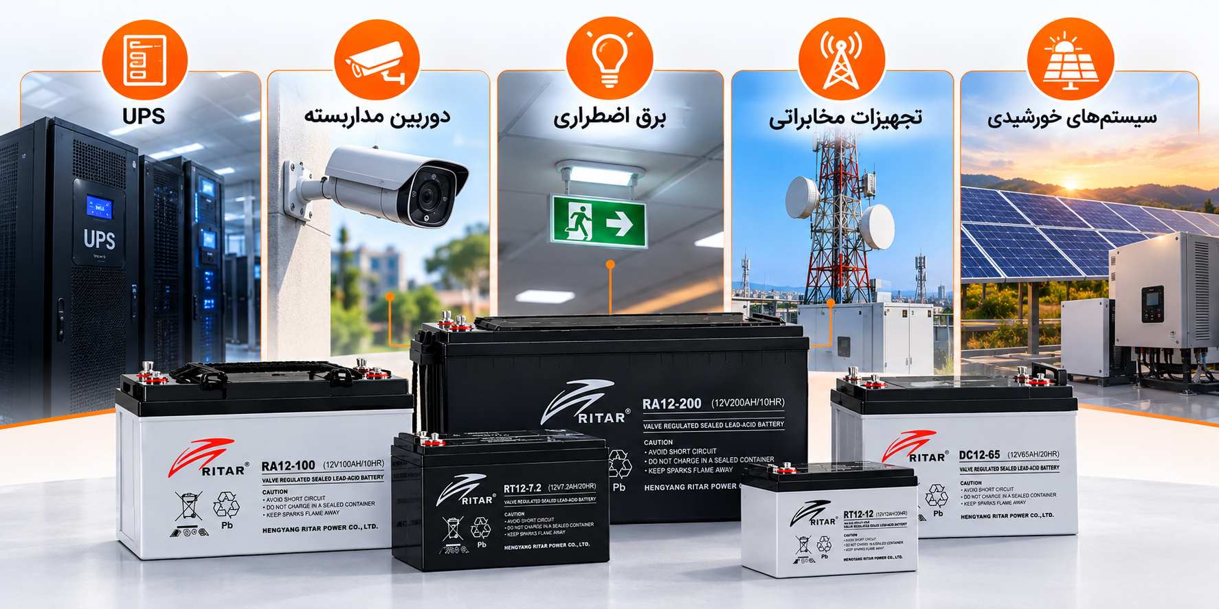 کاربرد باتری ریتار در UPS برق اضطراری و سیستم خورشیدی