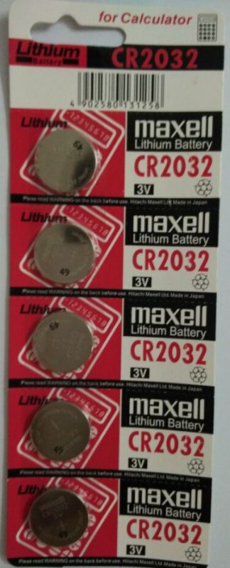 Maxell 19040805 Pila Boton Litio CR-2032 (Blister 5 Pilas)