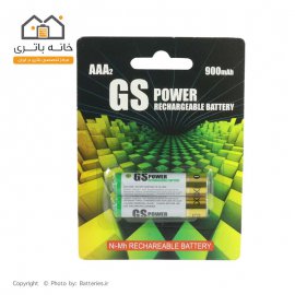 باتری نیم قلمی شارژی 900 میلی آمپر جی اس پاور(GS POWER)