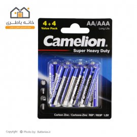 باتری قلمی و نیم قلمی معمولی کملیون Camelion (4+4)