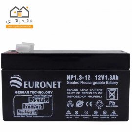 باتری خشک 12 ولت 1.3 آمپر یورونت (euronet)