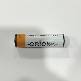 باتری لیتیوم 18650 شارژی 3.7 ولت 2200 میلی آمپر اوریون orion نوک دار