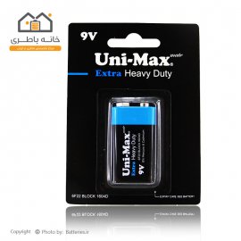 باتری کتابی یونی مکس 9 ولت معمولی Unimax