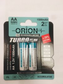 باتری قلمی شارژی 1500 میلی آمپر اوریون Orion