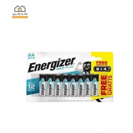 باتری قلمی آلکالاین مکس پلاس انرژایزر پک 4+8 عددی energizer