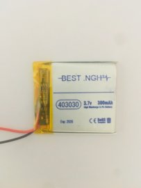 باتری لیتیوم پلیمر 3.7 ولت 300 میلی آمپر ساعت بست best (403030)