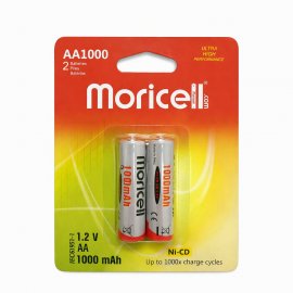 باتری قلمی شارژی 1000 میلی آمپر موریسل moricell