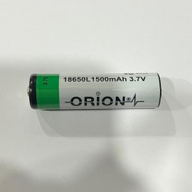 باتری لیتیوم 18650 شارژی  3.7 ولت 1500 میلی آمپر اوریون orion نوکدار