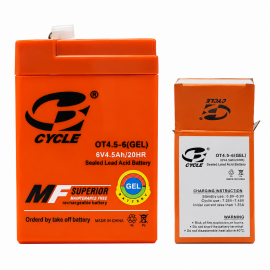 باتری سیلد اسید 6 ولت 4.5 آمپر سایکل Cycle چین