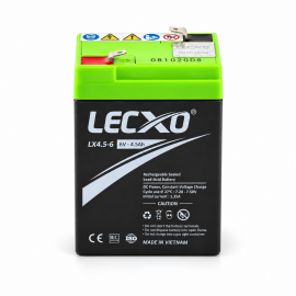 باتری سیلد اسید 6 ولت 4.5 آمپر لکسو  lecxo