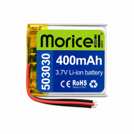 باتری لیتیوم پلیمر 3.7 ولت 400 میلی آمپر (503030)  موریسل MORICELL