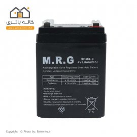 باتری سیلد اسید 4 ولت 8 آمپر M.R.G